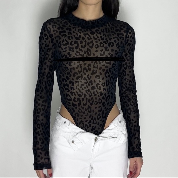 Leopard mesh bodysuit - Picture 4 of 5